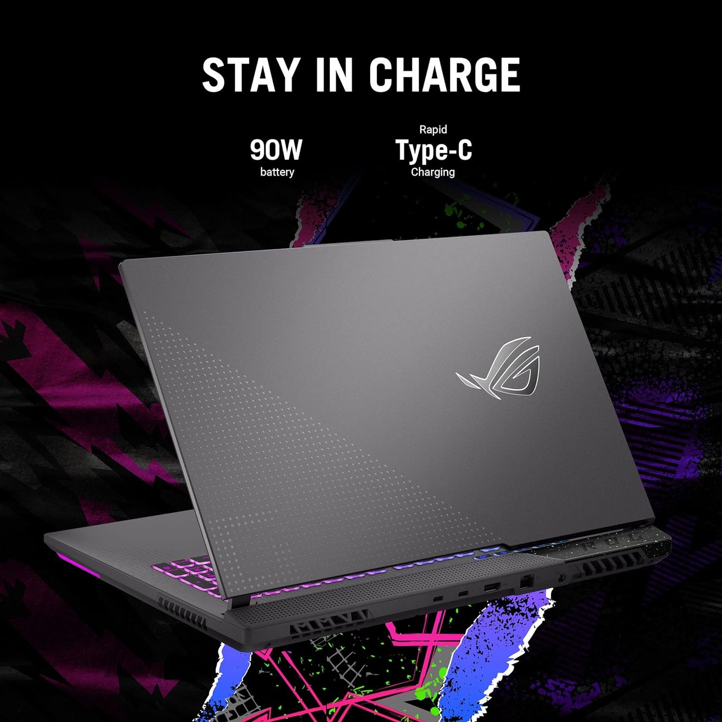 ASUS ROG Strix G17 (2023) Gaming Laptop, 17.3” QHD 240Hz, GeForce RTX 4060, AMD Ryzen 9 7945HX, 16GB DDR5, 1TB PCIe SSD, Wi-Fi 6E, Windows 11, G713PV-DS94, Eclipse Gray (Certified Refurbished)